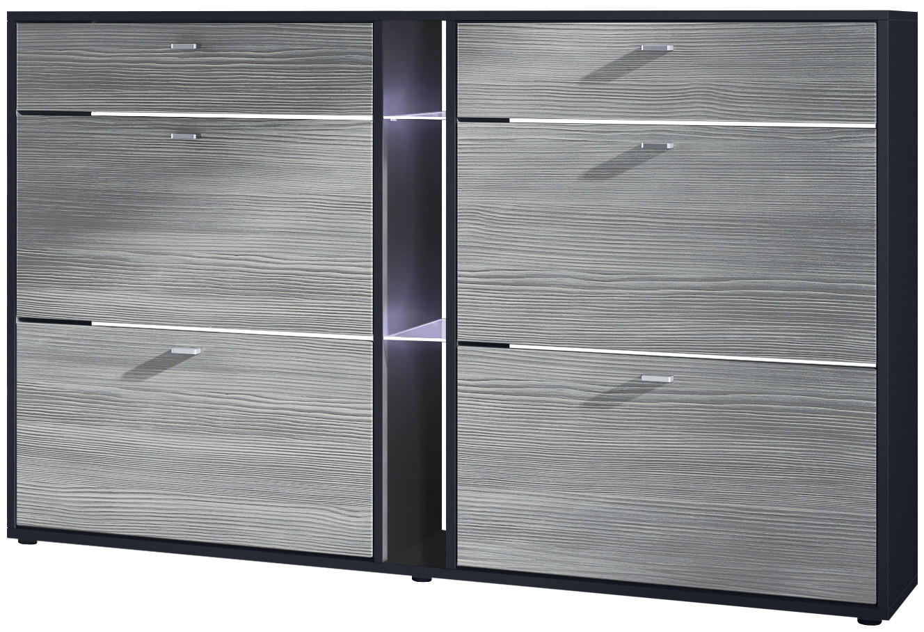 SCHUHSCHRANK Today Fronten in Avola-Anthrazit - Anthrazit, Holzwerkstoff (155.5/95/28cm) - Vladon