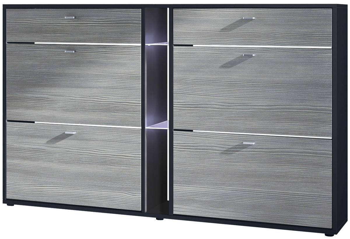 SCHUHSCHRANK Today Fronten in Avola-Anthrazit - Anthrazit, Holzwerkstoff (155.5/95/28cm) - Vladon