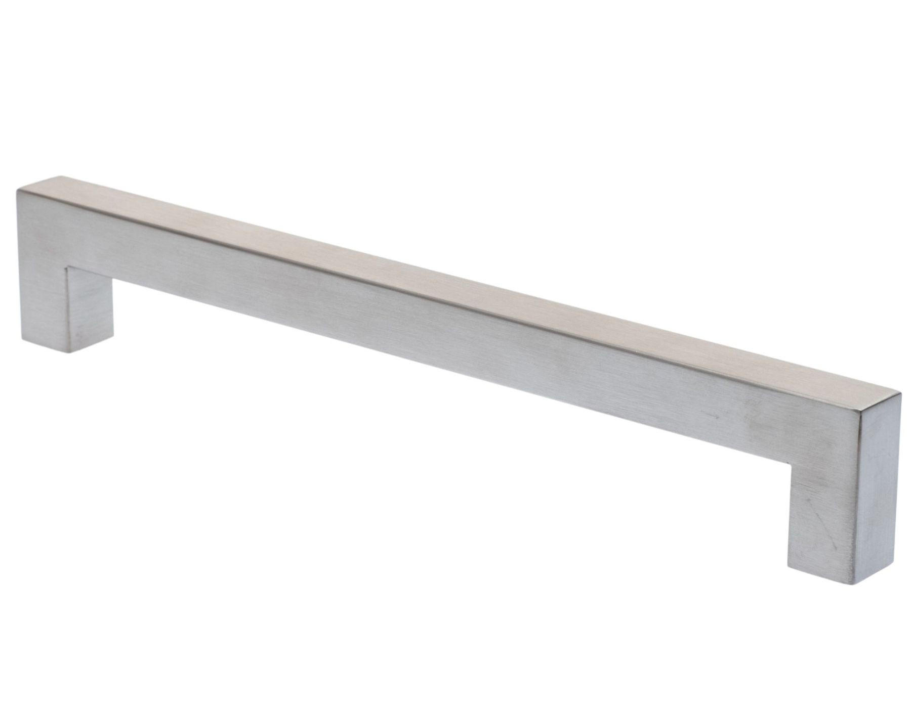MÖBELGRIFF BA 200mm Edelstahl gebürstet eckig zeitlos mit 2 Schrauben - Edelstahlfarben, Metall (1.5/3.5/21.5cm) - Livingpoint24