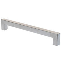 MÖBELGRIFF BA 200mm Edelstahl gebürstet eckig zeitlos mit 2 Schrauben - Edelstahlfarben, Metall (1.5/3.5/21.5cm) - Livingpoint24