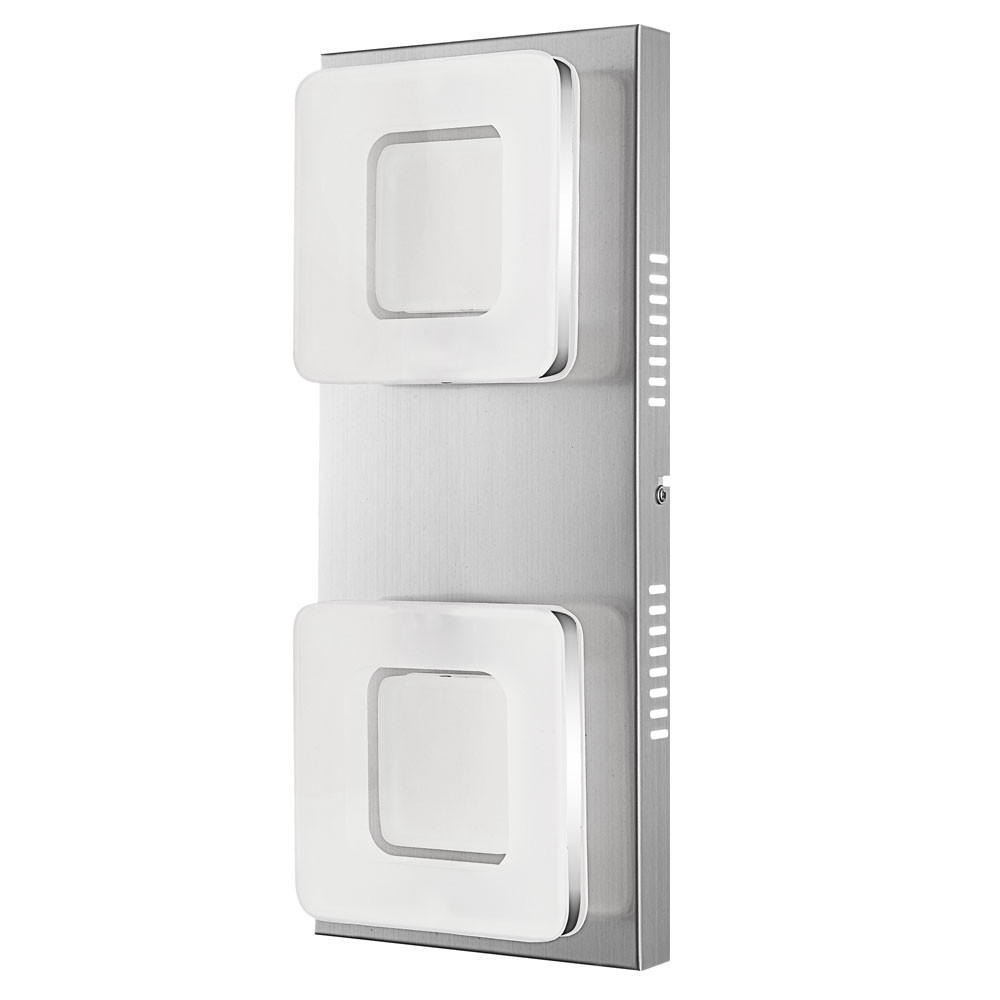 LED WANDLEUCHTE Gianni Stahl Silber - Silberfarben, Metall (18/43/7.5cm) - Globo Lighting