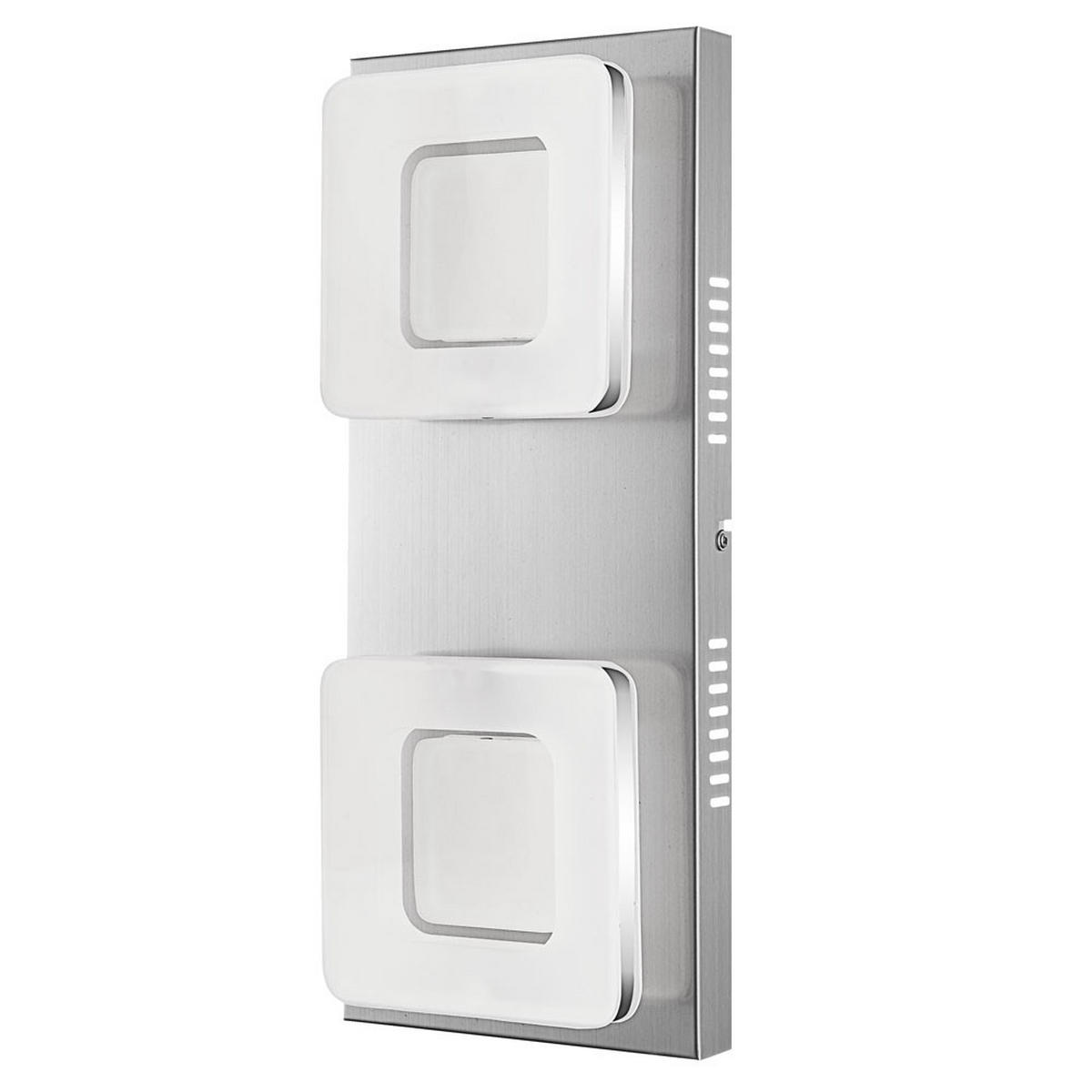 LED WANDLEUCHTE Gianni Stahl Silber - Silberfarben, Metall (18/43/7.5cm) - Globo Lighting