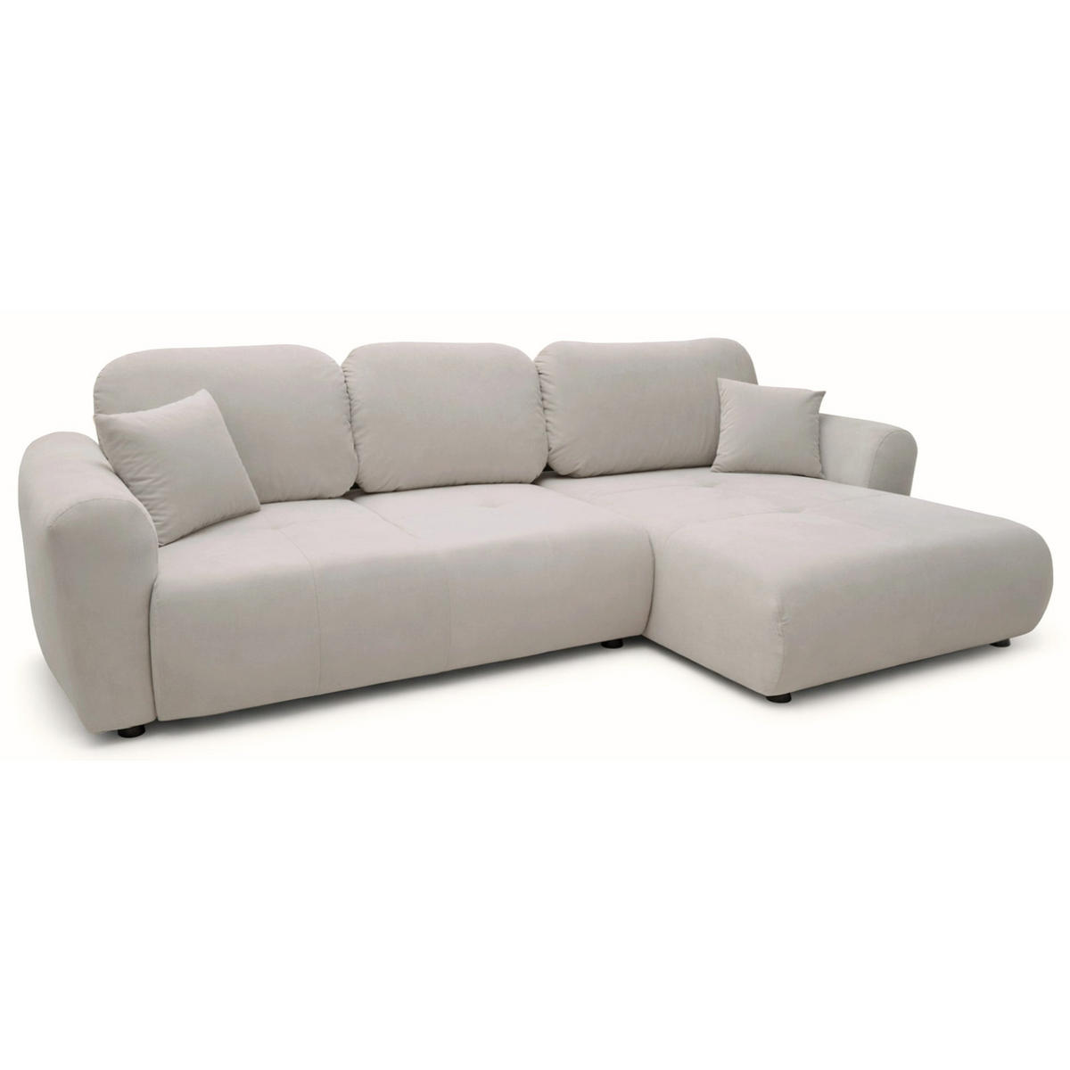 ROHOVÁ POHOVKA Olido Šedobéžový Velur - černá/šedohnědá, textil/plast (279/150cm) - Selsey