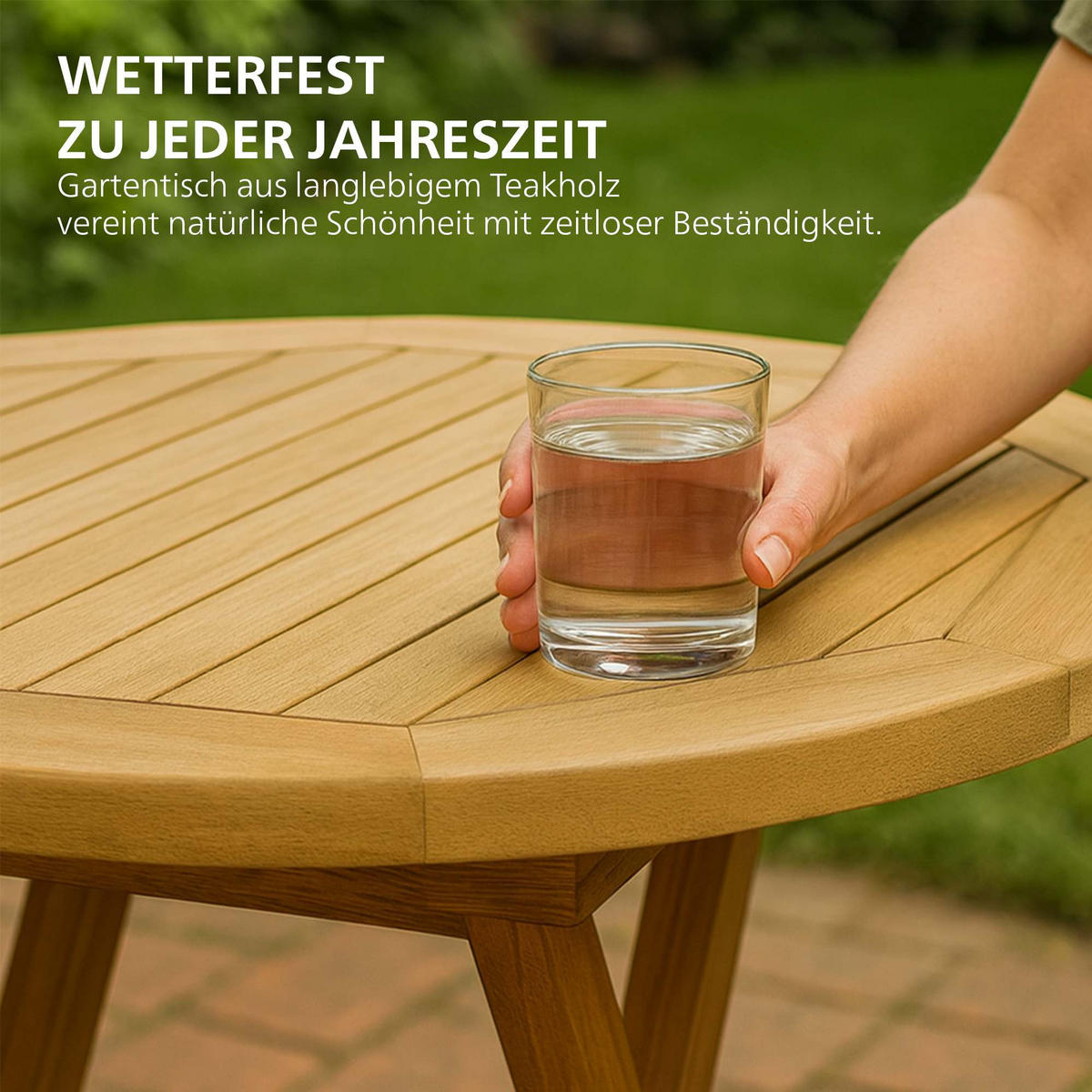 BEISTELLTISCH rund 50 cm Holz Braun - Braun, Holz (50/50/1cm) - CLP