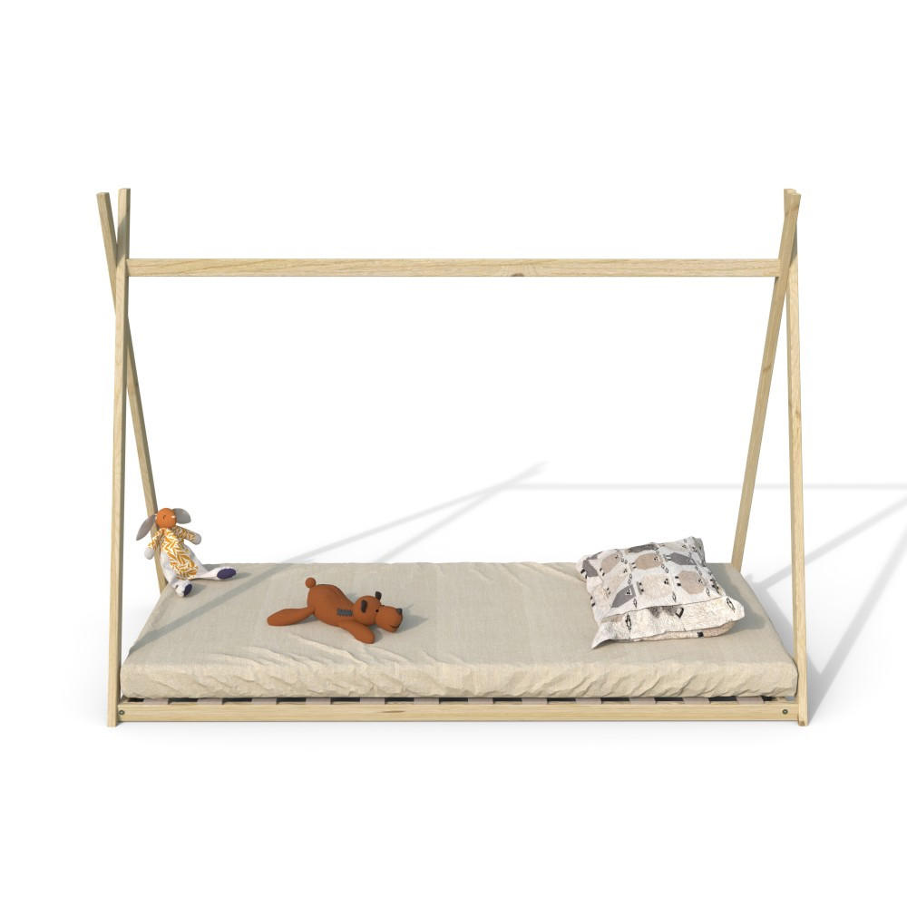 HAUSBETT SIOUX mit Lattenrost / Hausbett 90x190 Natural - Naturfarben, Holz (90/190cm) - Weber Industries