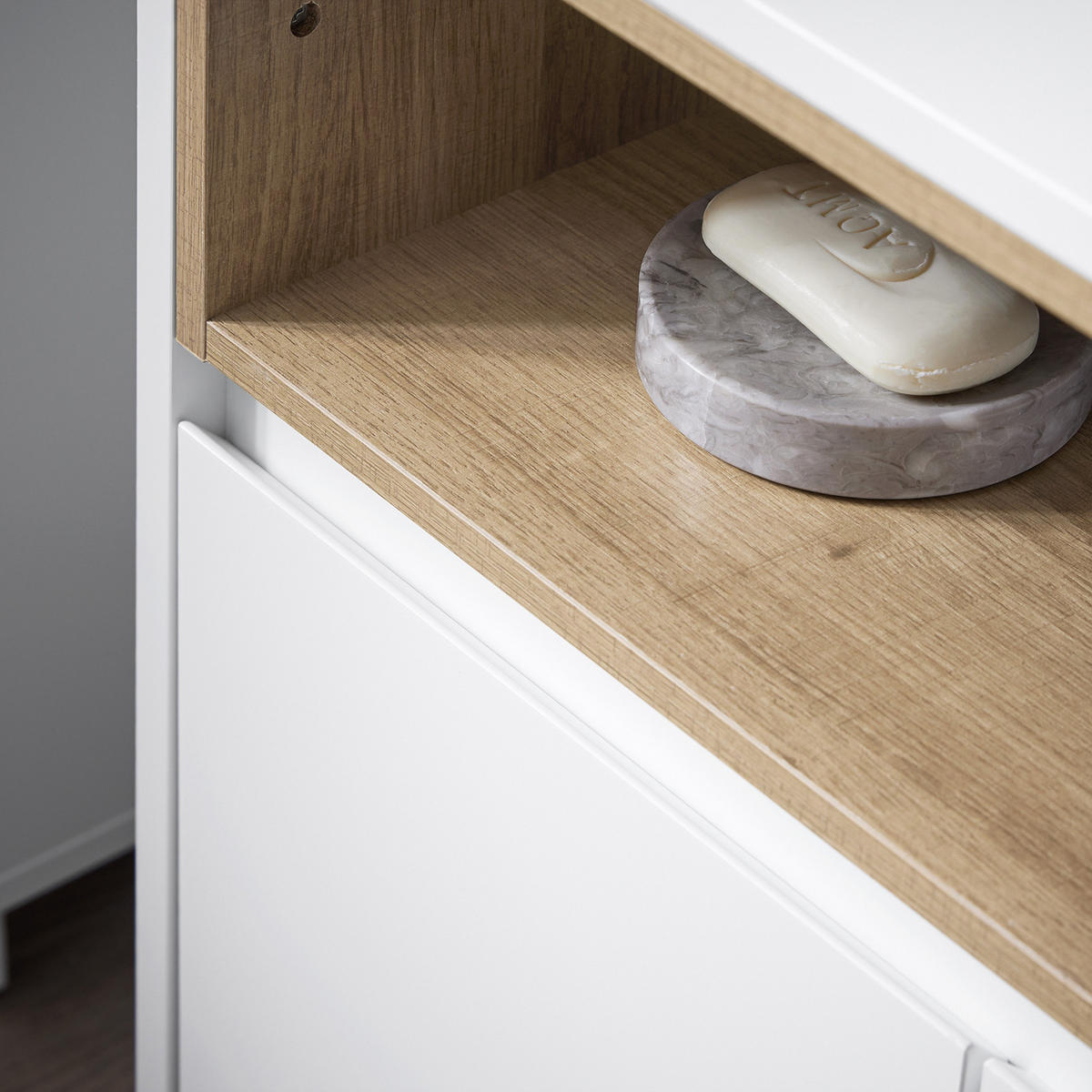 WASCHBECKENUNTERSCHRANK Weiß 60cm - Weiß, Holzwerkstoff (60/61/30cm) - SoBuy