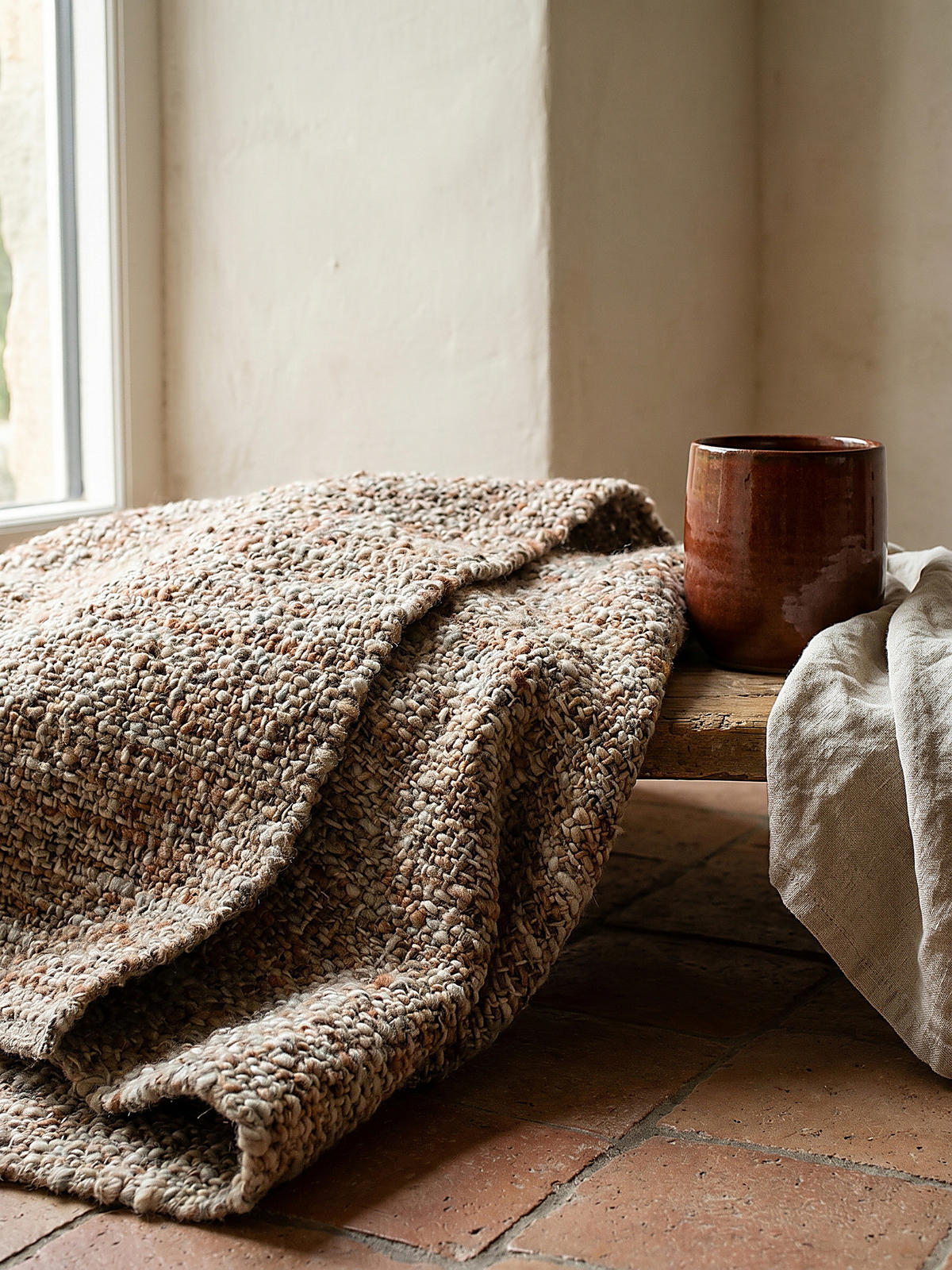 WOLLTEPPICH OTLEY, einfarbig, Terrakotta, 120 x 170 cm - Orange, Textil (170/120cm) - KADIMA DESIGN