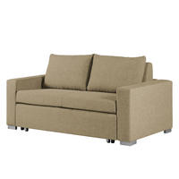 SCHLAFSOFA - Beige/Silberfarben, Textil (153/90/90cm) - home24
