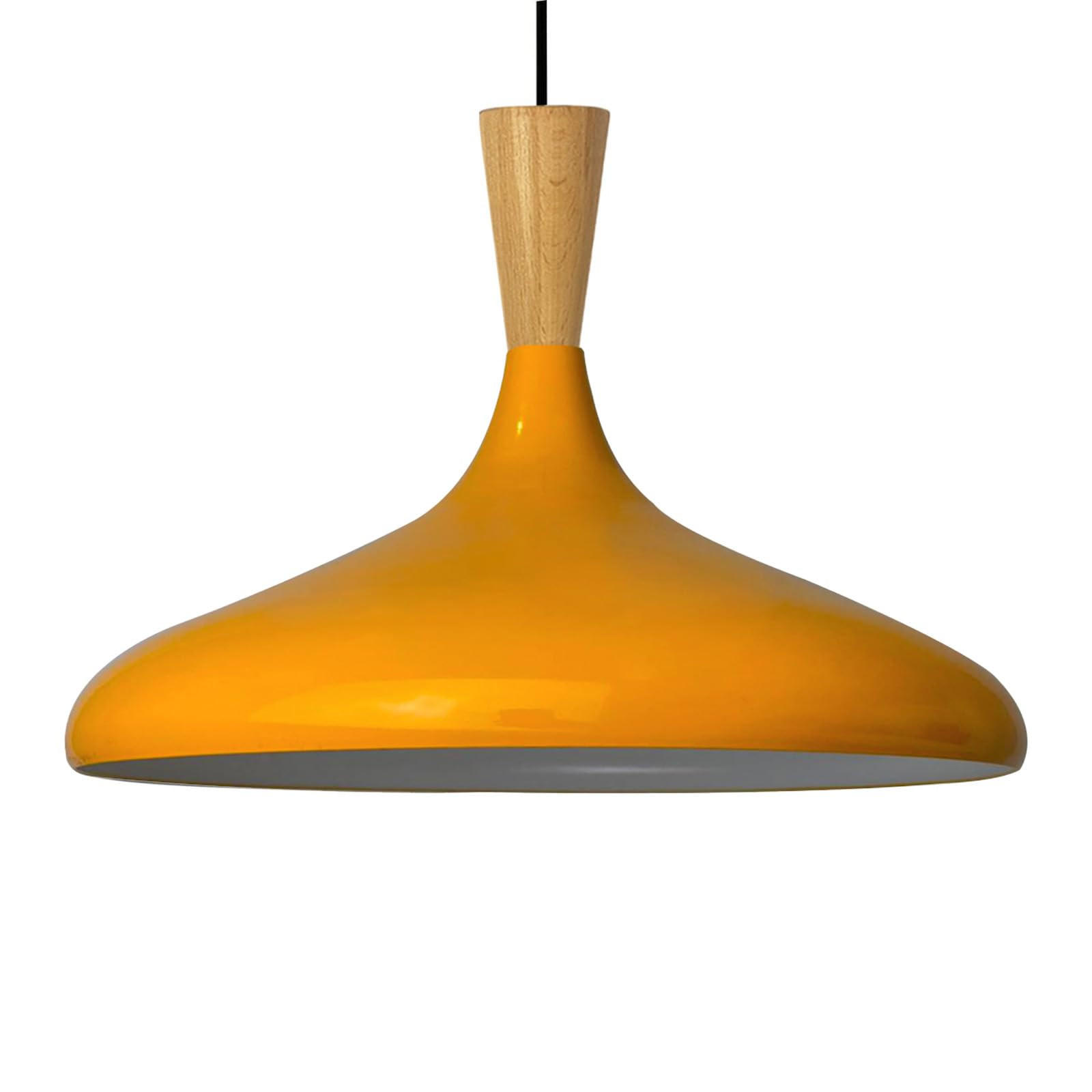 PENDELLEUCHTE Champion Holz 35/30 cm - Gelb, Metall (35/30cm) - Bamyum