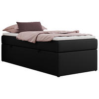 BOXBETT ZERO 90/200 - Schwarz Kunstleder - H4 - Topper Visco - Schwarz, Textil (90/200cm) - MKS