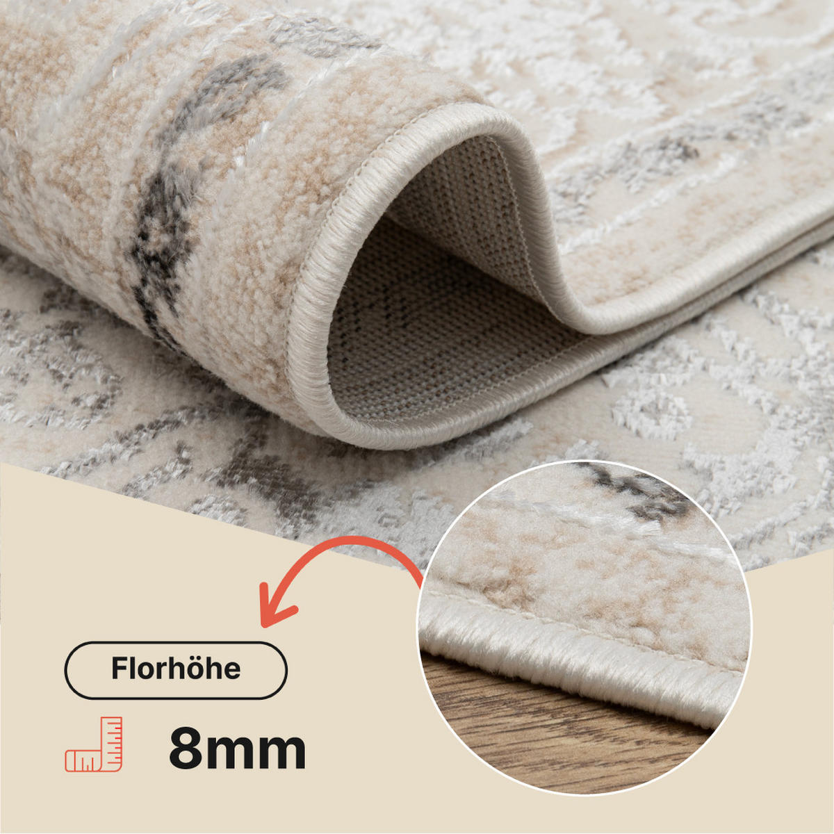 TEPPICH ARES Creme 200/300 cm - Creme, Textil (200/300cm) - Tapiso