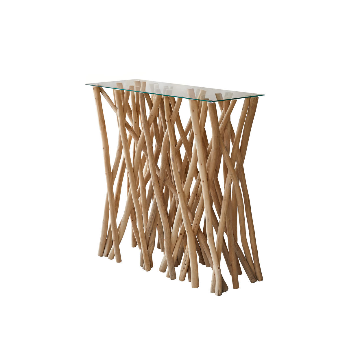 KONSOLENTISCH River Natur aus Teak - Naturfarben, Holz (35/92/90cm) - Tikamoon