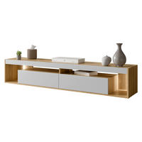 TV-LOWBOARD Fiore 200 2D - Eichefarben/Schwarz, Holzwerkstoff/Kunststoff (200/38/39cm) - MIRJAN24