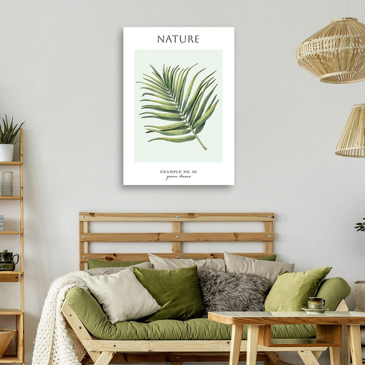 KUNSTDRUCK Grün 40/60 cm - Grün, Textil (40/60cm) - KUNSTLOFT