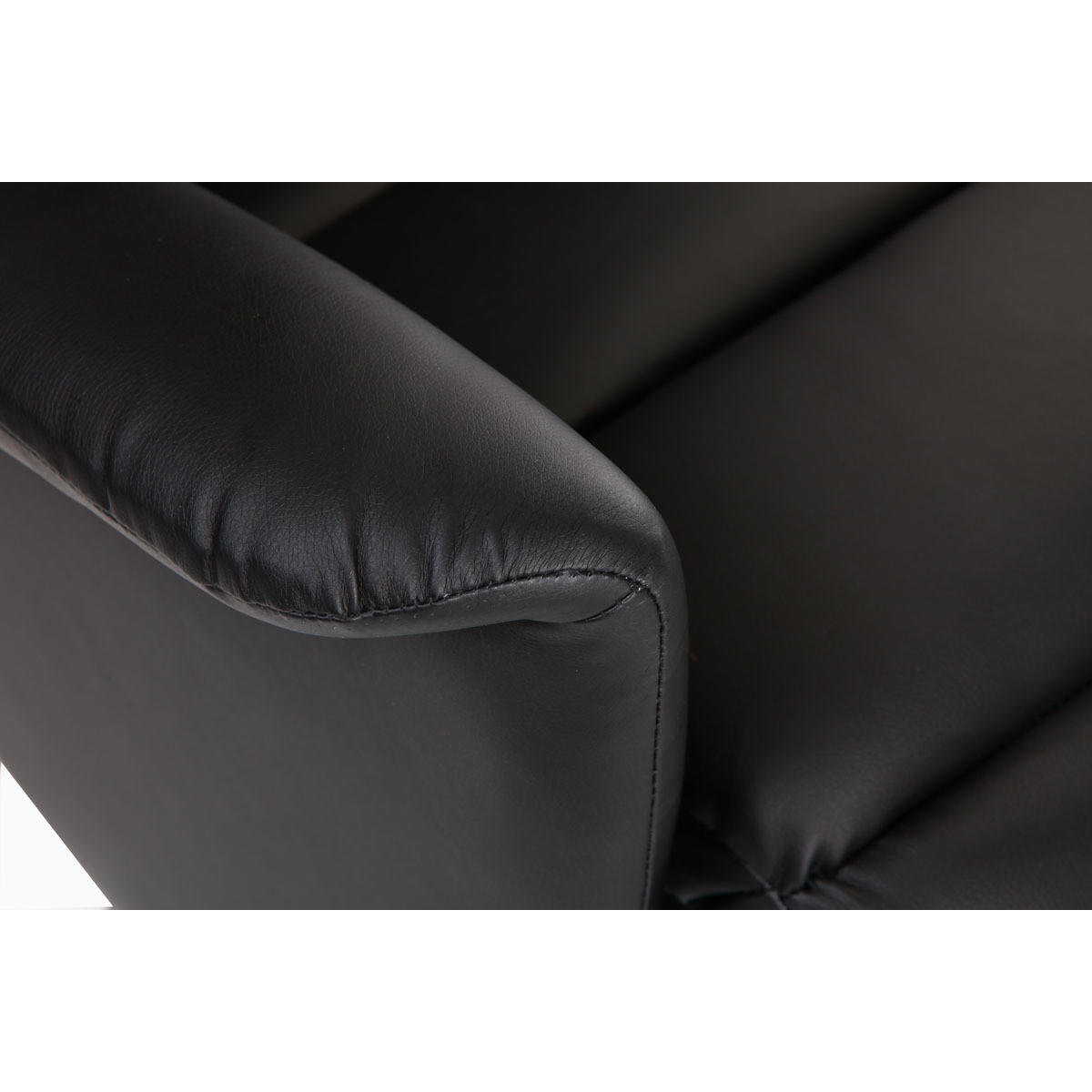 RELAXSESSEL Manuell Verstellbar Schwarz NELSON - Schwarz, Textil (75/109/72cm) - Miliboo