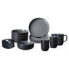 FRÜHSTÜCKSSET Jasper Schwarz 16er Set - Schwarz, Keramik (1/1/1cm) - Ritzenhoff Breker
