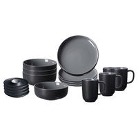 FRÜHSTÜCKSSET Jasper Schwarz 16er Set - Schwarz, Keramik (1/1/1cm) - Ritzenhoff Breker