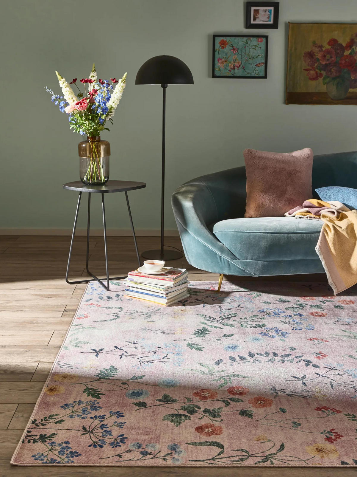 TEPPICH Milly waschbar Multicolor/Pink 160/230 cm - Pink/Multicolor, Kunststoff/Textil (160/230cm) - benuta