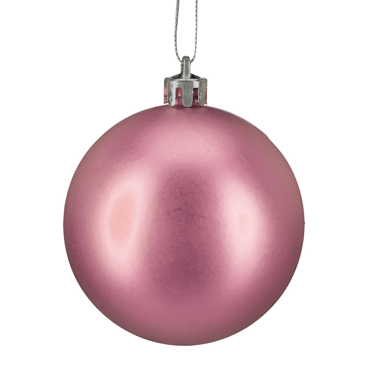30XWEIHNACHTSKUGELN - Rosa, Kunststoff (6/7/6cm) - Relaxdays