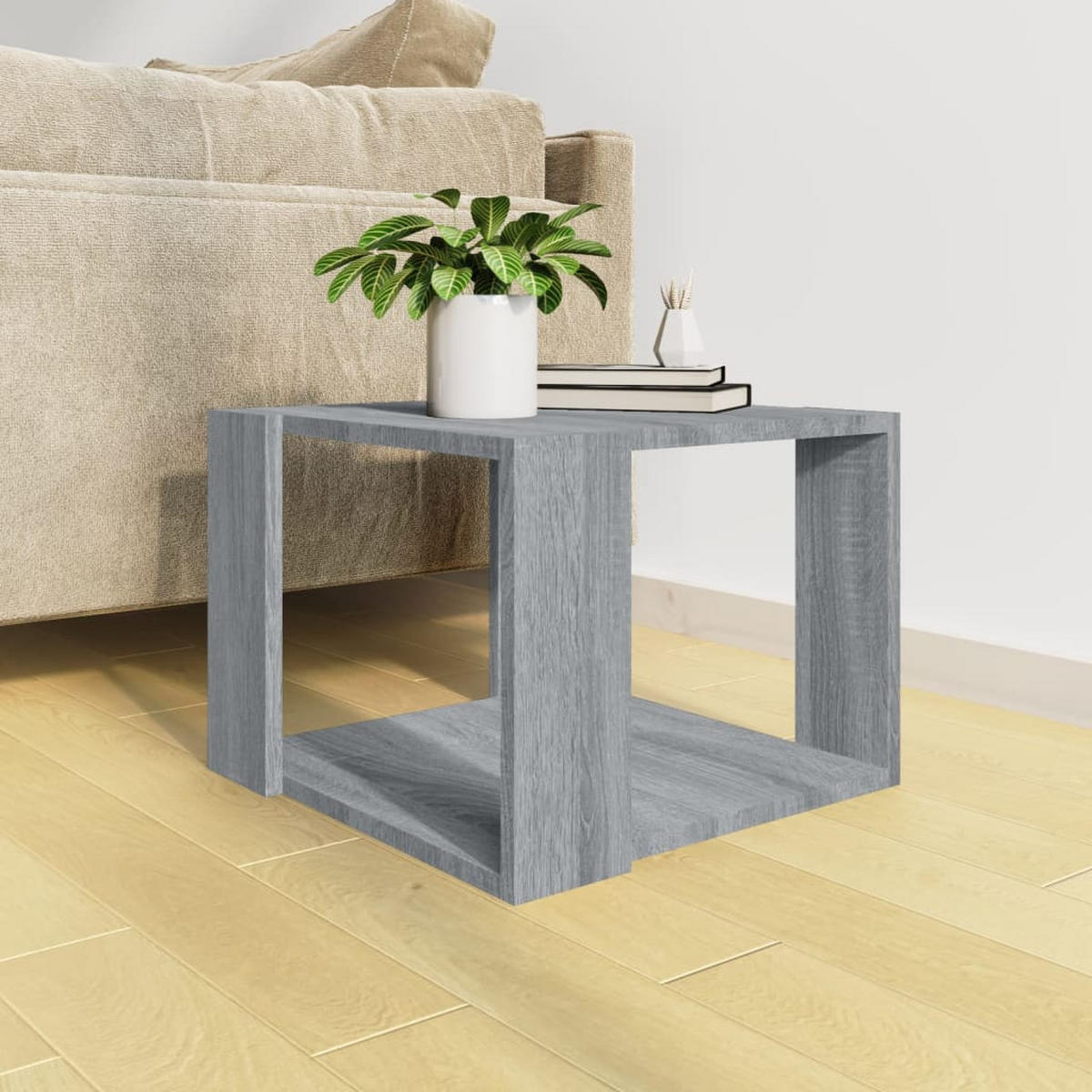 COUCHTISCH Grau Sonoma 40x40x30 cm Holzwerkstoff - Silbereichenfarben, Holzwerkstoff (40/40/30cm) - furnicato