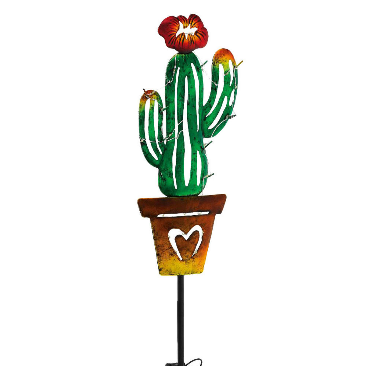 LED AUSSENLEUCHTE Solar Steckleuchte Bunt - Multicolor, Metall (5.5/15/80cm)