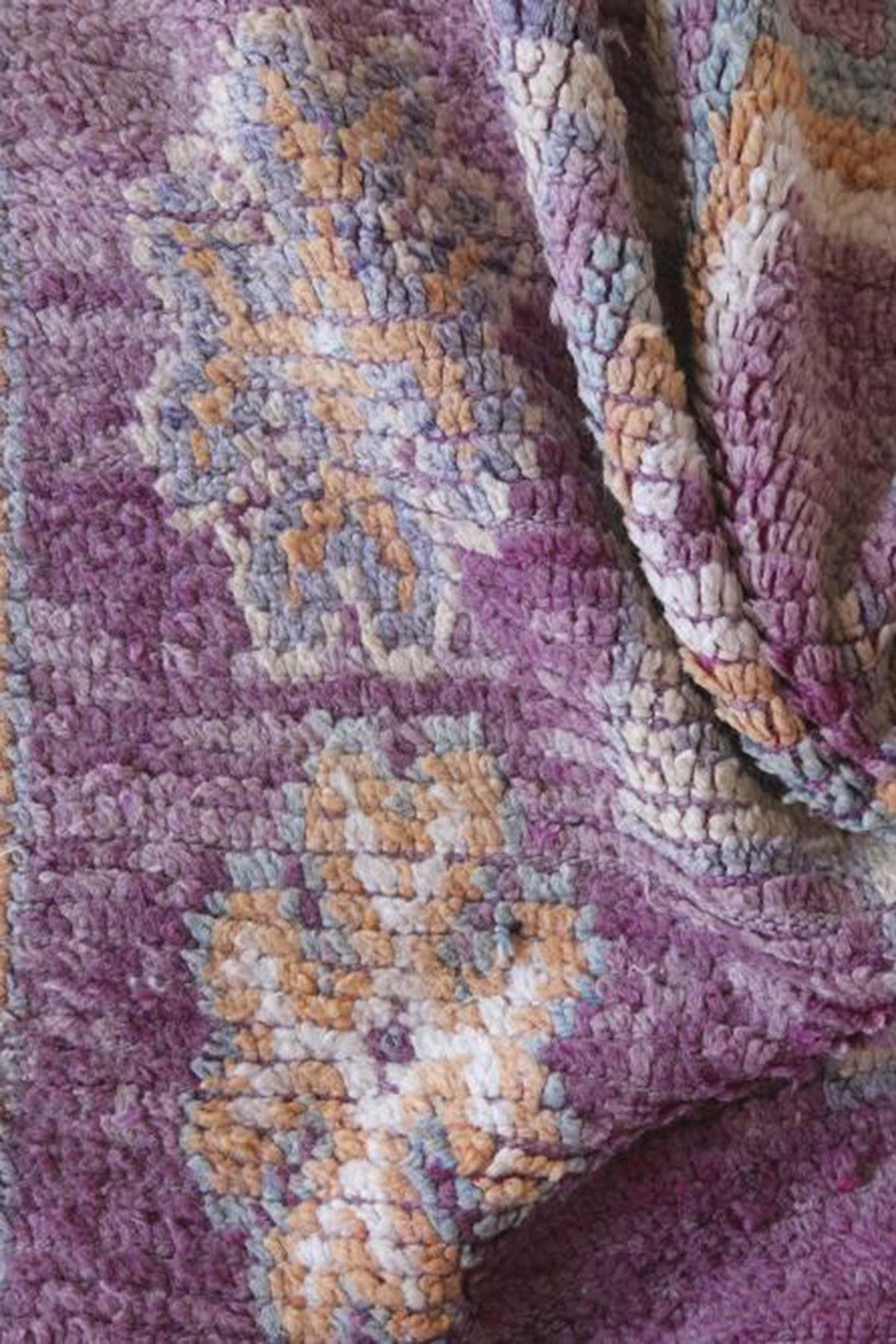 BERBERTEPPICH aus reiner Wolle 167x 306 cm - Lila, Naturmaterialien (167/306cm) - AFK Living