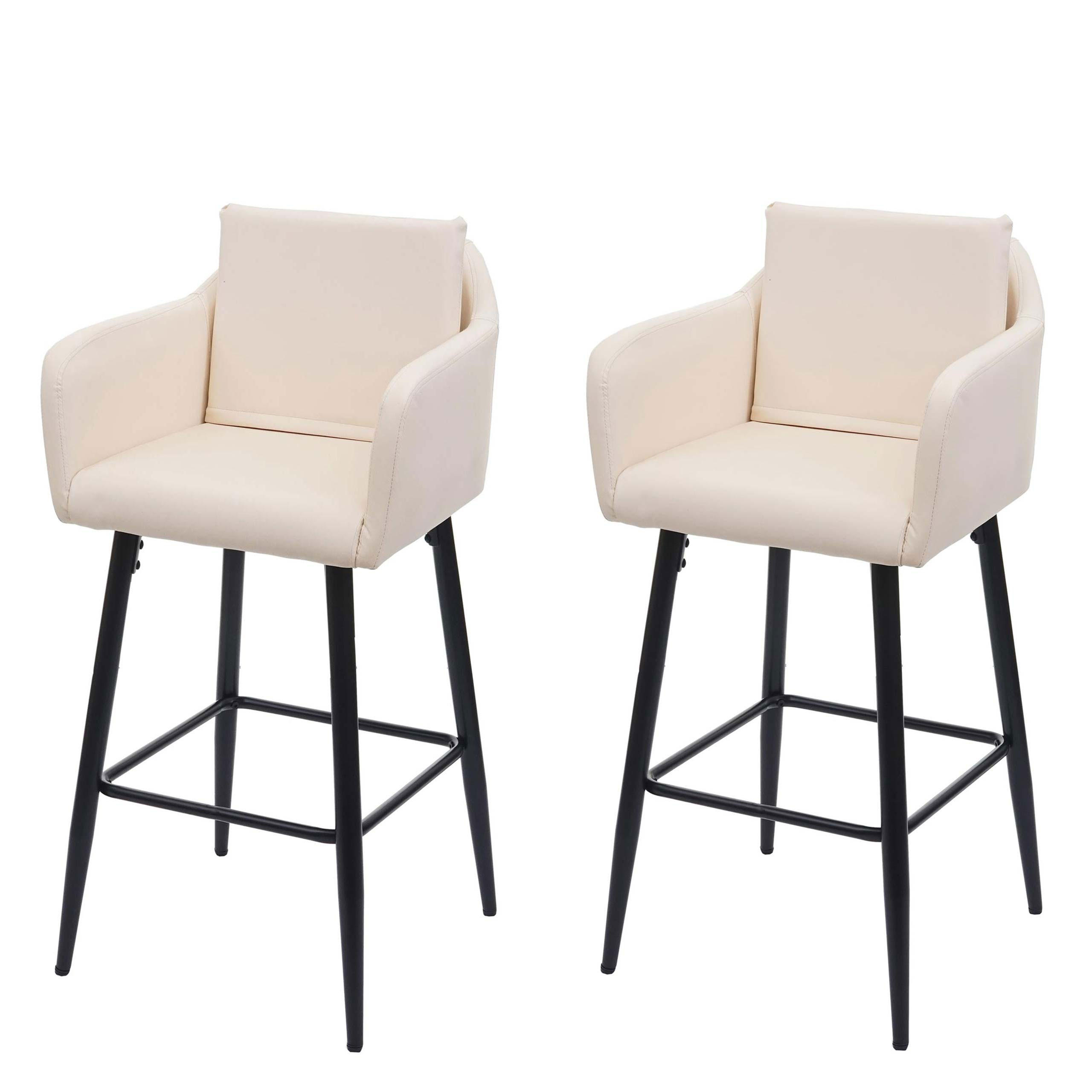 BARHOCKER Cremeweiß 2er-Set - Weiß, Textil (54/105/53cm) - MCW
