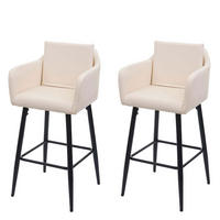 BARHOCKER Cremeweiß 2er-Set - Weiß, Textil (54/105/53cm) - MCW