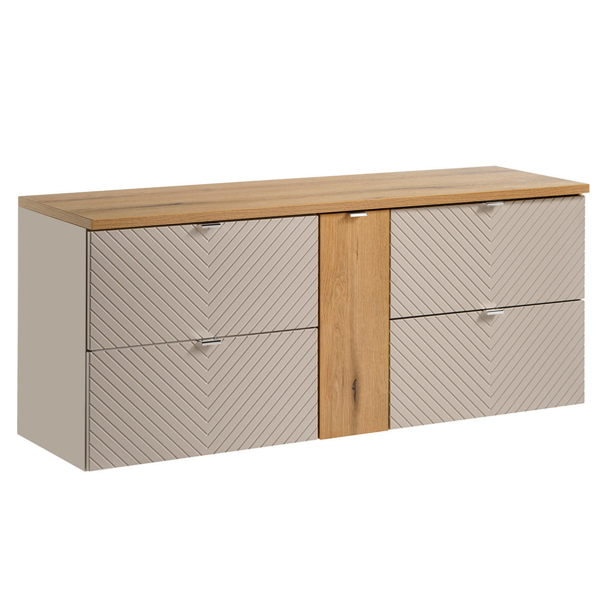 WASCHTISCHUNTERSCHRANK 140.4cm Manoa Kaschmir - Beige, Holzwerkstoff (140.4/59/40cm) - Petits-meubles
