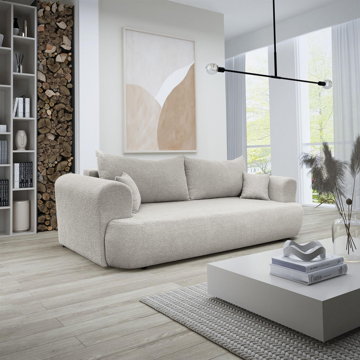 SCHLAFSOFA Anike Stoff Now Or Never - Beige, Holzwerkstoff/Textil (240/78/110cm) - Fun Möbel