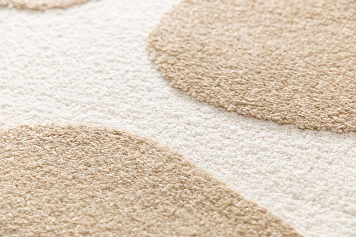 TEPPICH sehr weich mit Relief-Effekt bruin - Braun, Textil (120/170cm) - AFK Living
