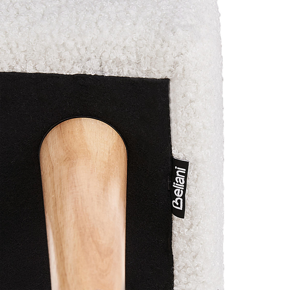 STOLČEK Takoma 30/50/35 cm - bela, tekstil (50/35/30cm) - Beliani