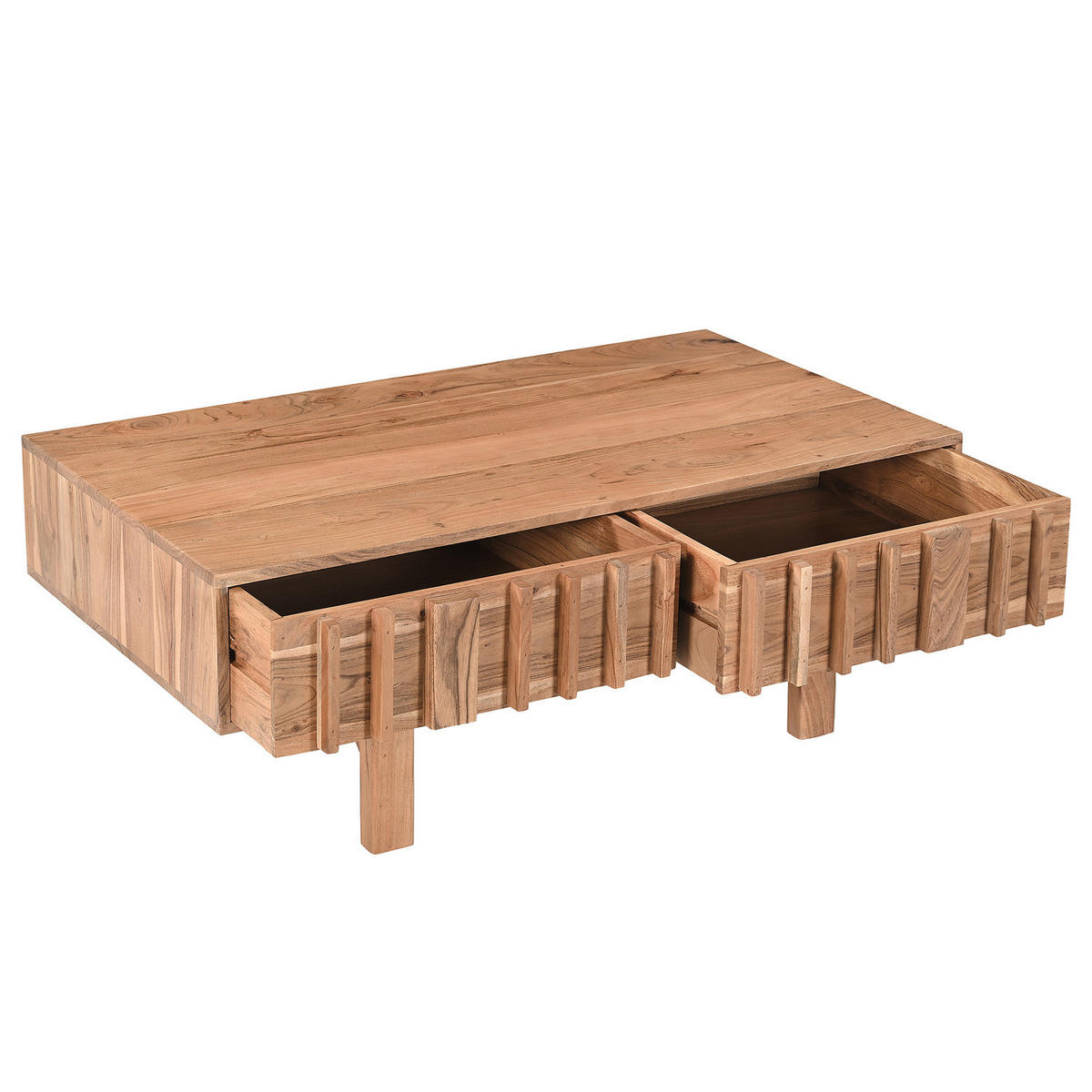 MASSIVER COUCHTISCH - Akazie - Akaziefarben, Akazienholz/Holz (60/110/40cm) - home24