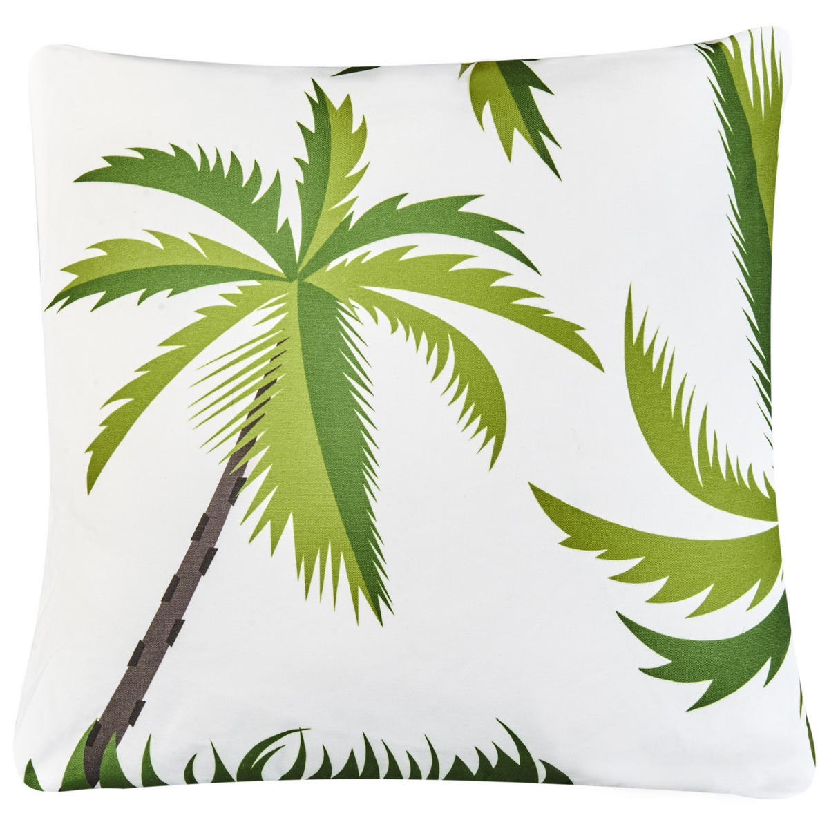 GARTENKISSEN 3er-Set Grün 30/50 cm Seaside - Weiß/Grün, Textil (50/12/45cm) - Beliani