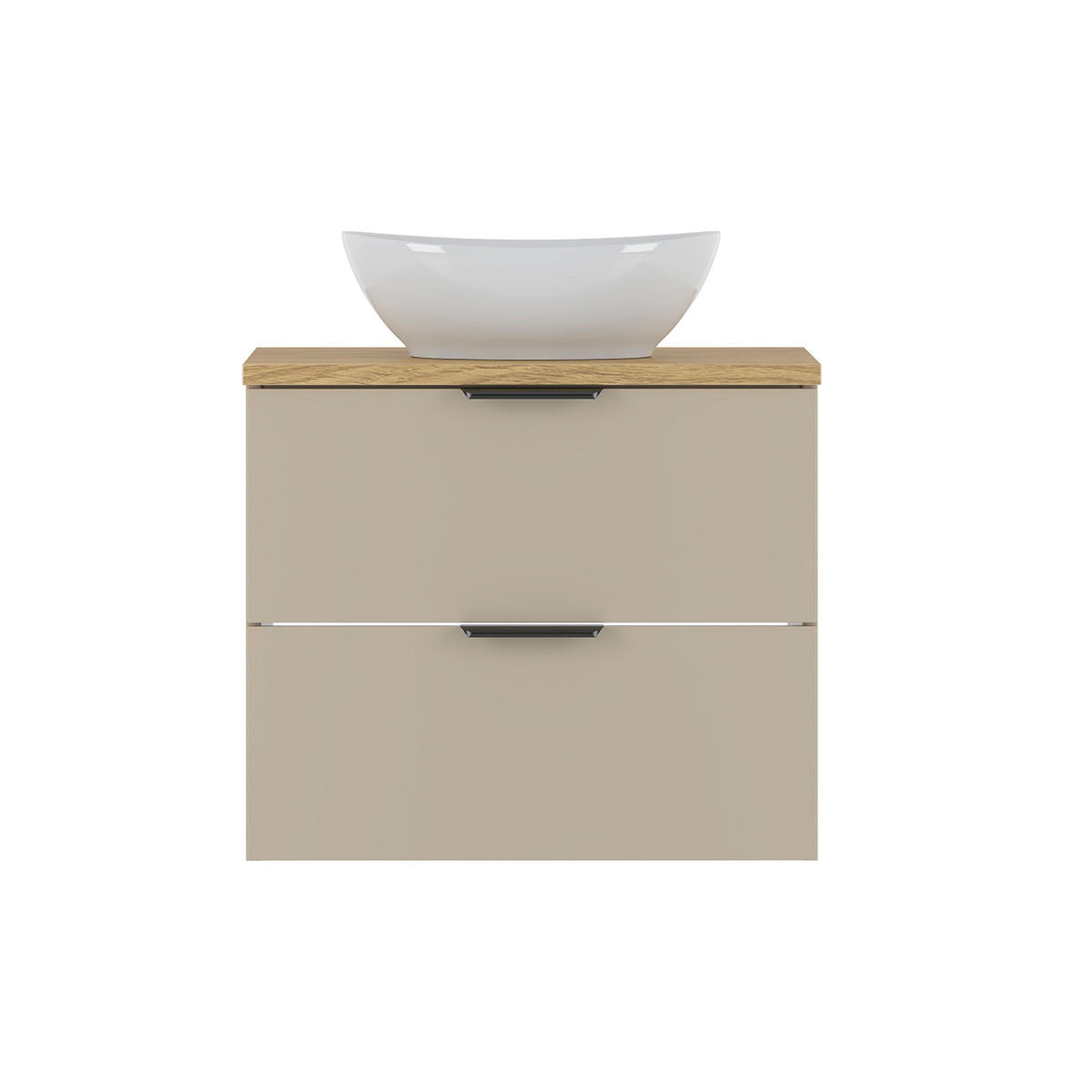WASCHTISCH 60.6cm Astrid Kaschmir und Holz - Beige, Holzwerkstoff (60.6/52.2/46.5cm) - Petits-meubles