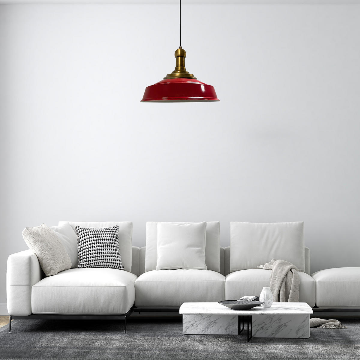KÜCHENLAMPE Asletl Long-Knob 40/30 cm - Rot, Metall (40/30cm) - Bamyum