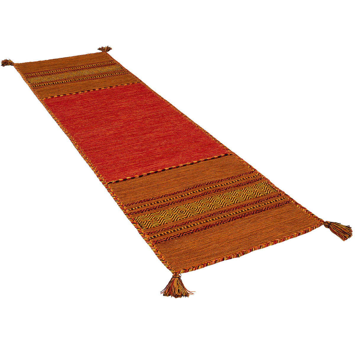 LÄUFER NATUR TEPPICH KELIM NAVARRO - Terracotta, Textil (70/140cm) - Pergamon