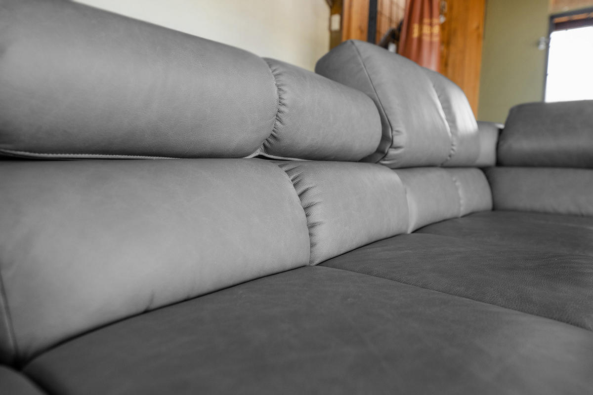 ECKSOFA NELSON Anthrazit Leder - Anthrazit/Schwarz, Leder/Metall (321/216cm) - KAWOLA