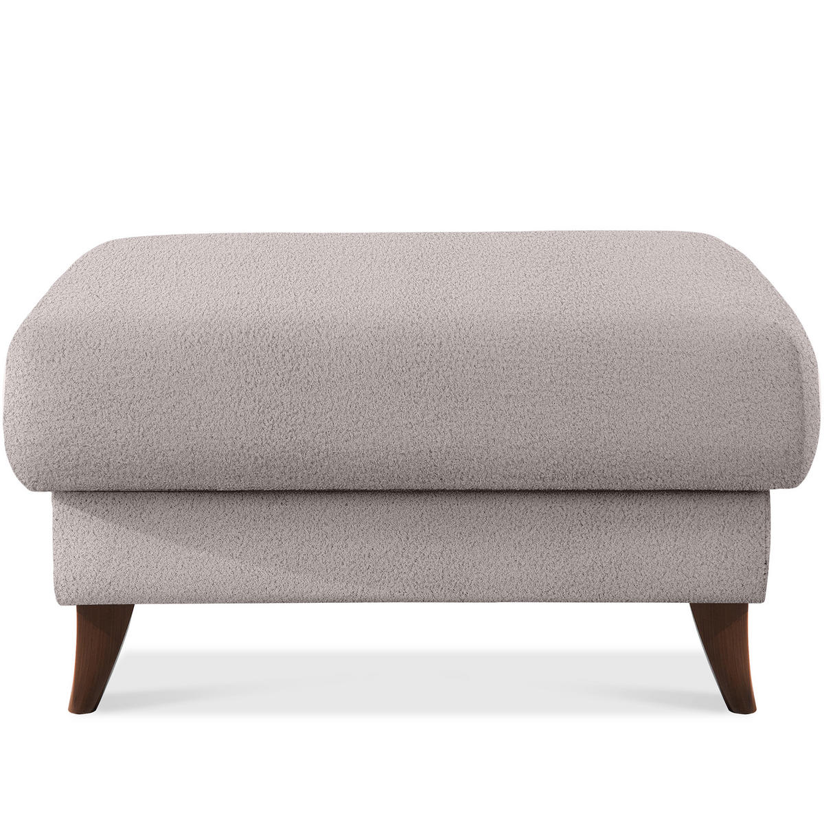 HOCKER GUSTAVO Bouclé, Grau - Grau, Holz/Holzwerkstoff (92/49/92cm) - KONSIMO®