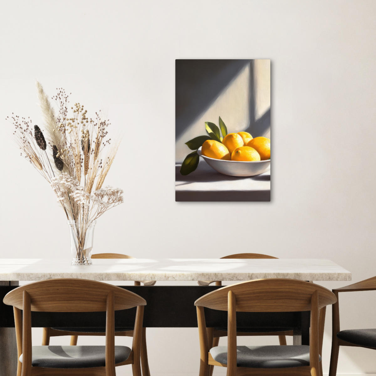 LEINWANDBILD Zitronen - Stilleben - Gelb 40x60 cm - Gelb, Textil (40/60cm) - MuchoWow