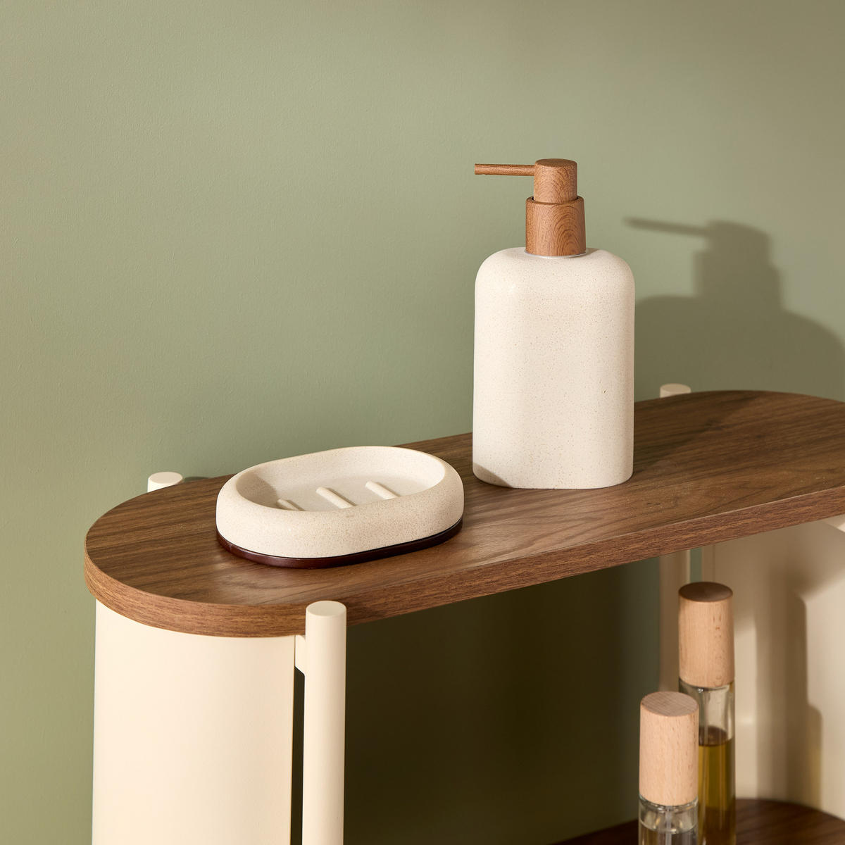 SEIFENSPENDER Argileo 350 ml 8,8/5,6/17 cm - Beige, Kunststoff (5.6/17/8.8cm) - 5five Simply Smart