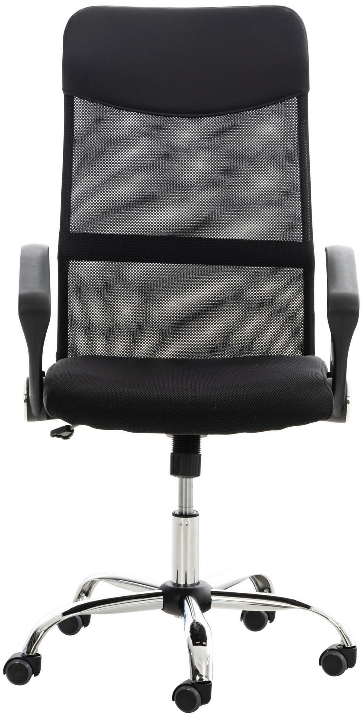 BÜROSTUHL Waterloo, Kunstleder Schwarz - Schwarz, Textil/Metall (60/118/53cm) - TPFLiving