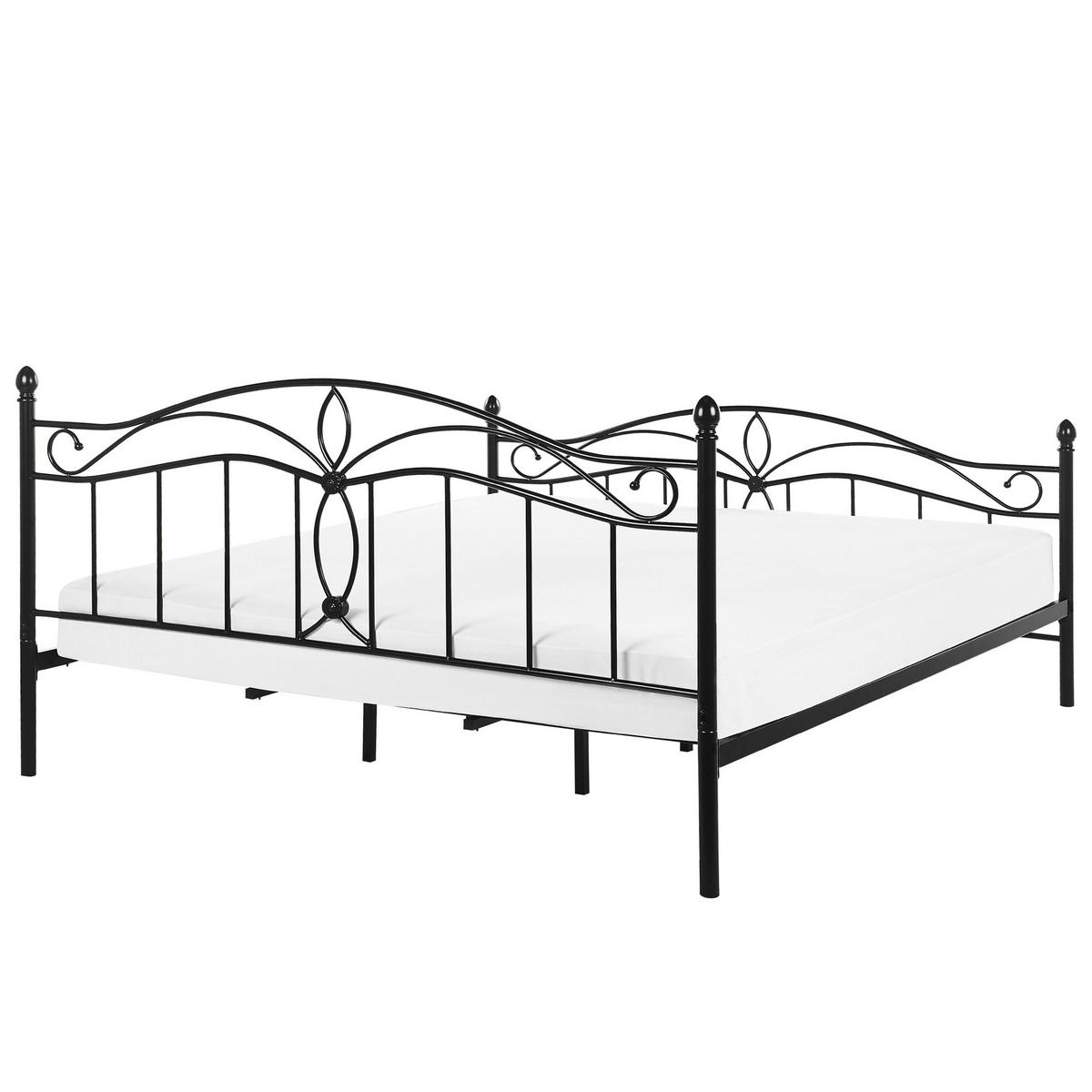 METALLBETT 180/200cm Schwarz Antlia - Schwarz, Metall (180/200cm) - Beliani