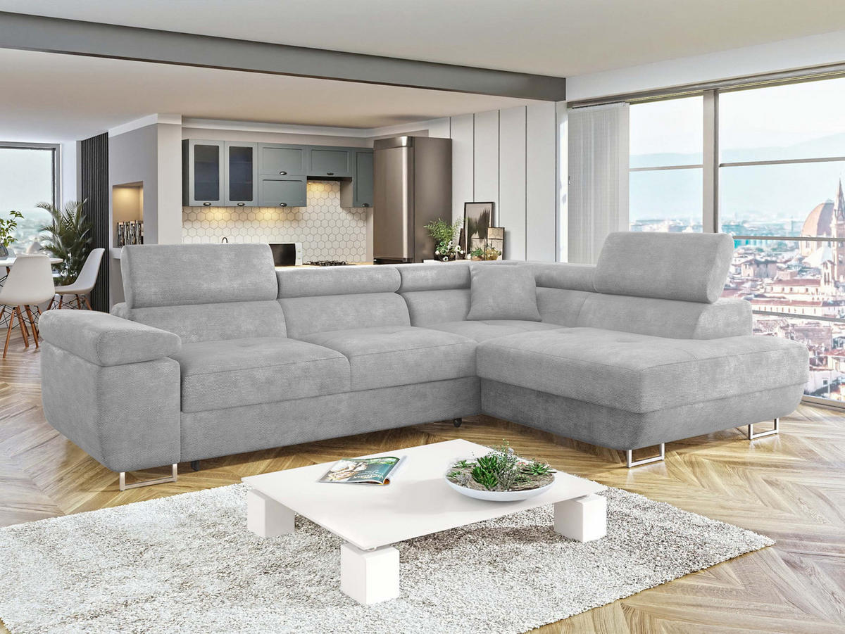 ECKSOFA Torezio, Seite: Rechts - Greige, Holz/Textil (274/203cm) - MIRJAN24