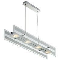 LED HÄNGELEUCHTE CORA Silber Glas - Silberfarben, Glas (87/16/120cm) - Esto