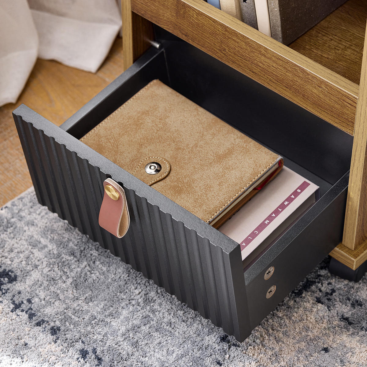 ROLLCONTAINER Vintagebrau - Braun, Holzwerkstoff (35/61/75cm) - SoBuy