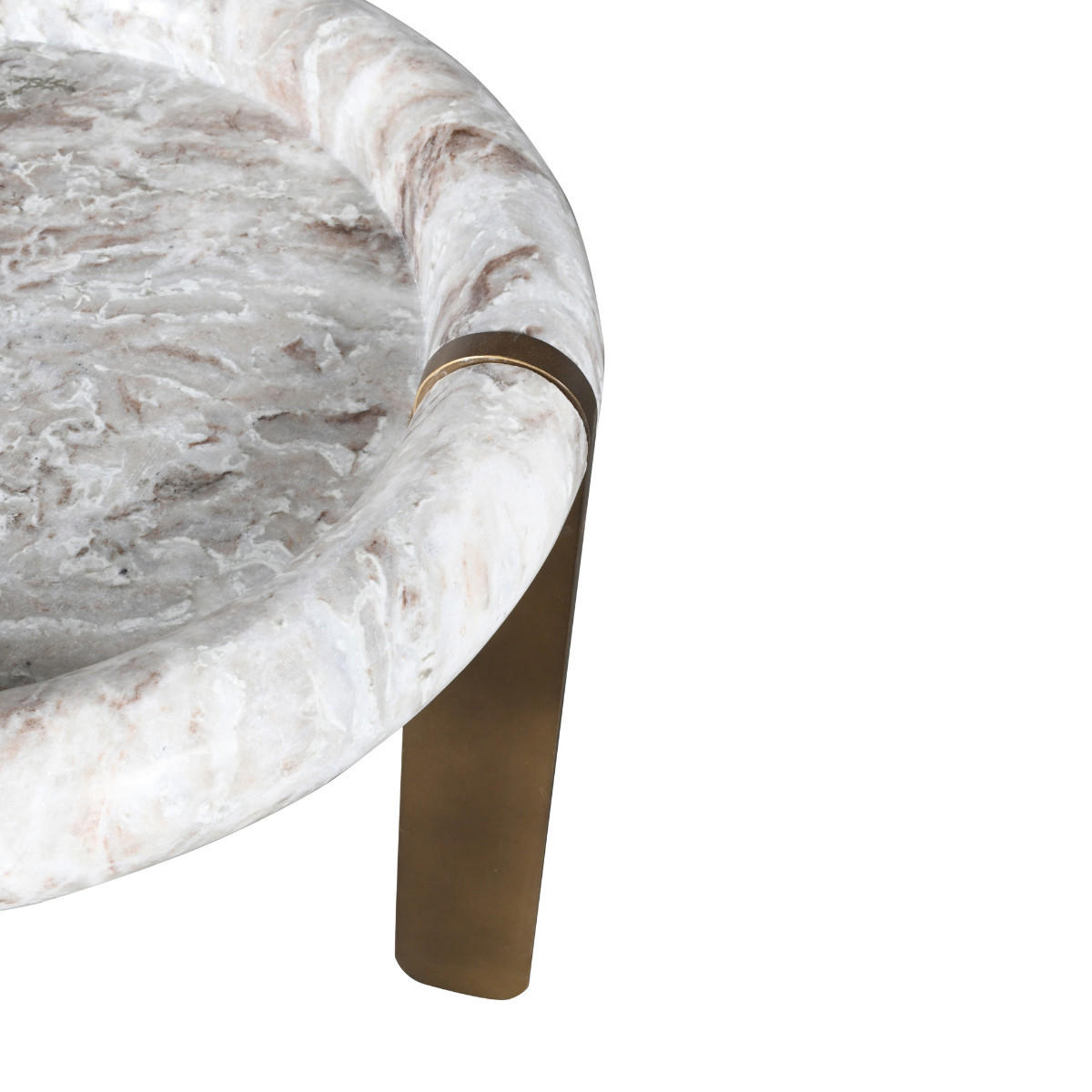 COUCHTISCH KLEIN marmor metall 60/60/40 cm - Beige, Naturmaterialien (15/60/40cm) - Signature