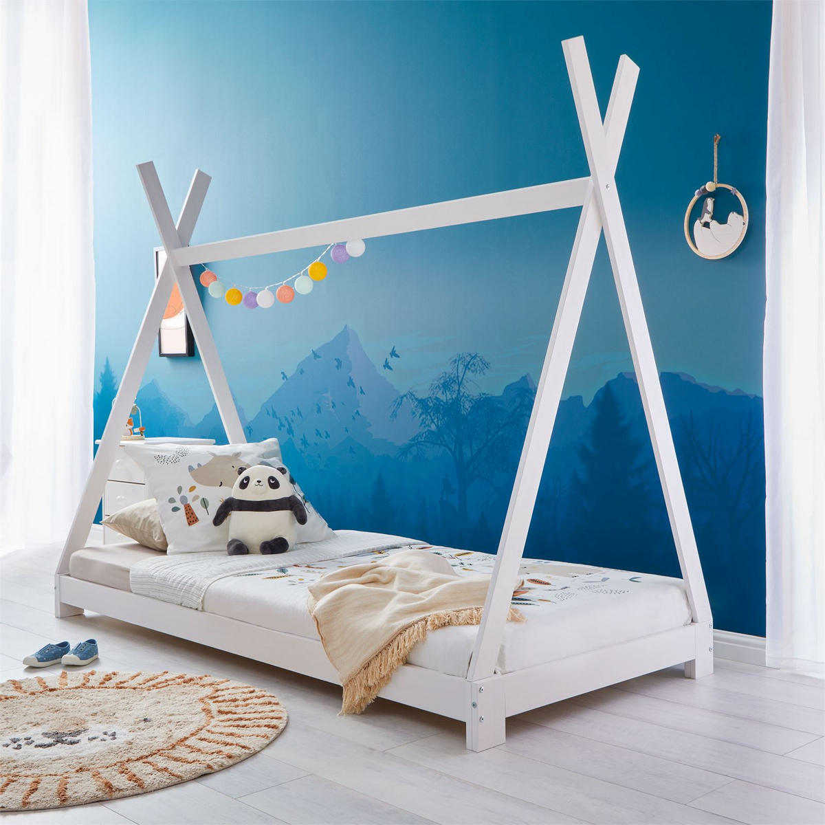 TIPIBETT ELIN 90X200 CM - Weiß, Holz (95/167/205cm) - IDIMEX