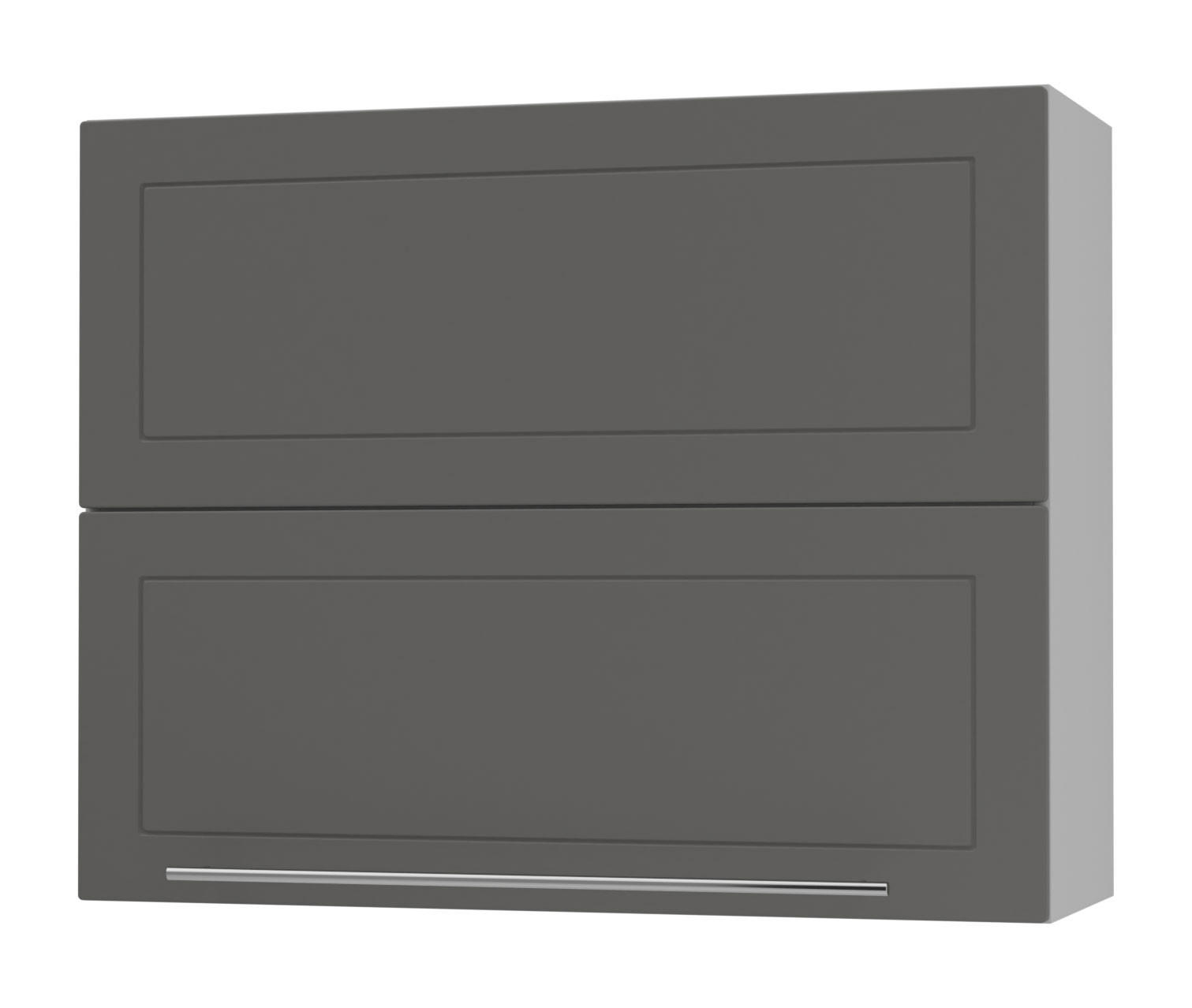 KÜCHENHÄNGESCHRANK Kvantum W8B/90 Graphit Matt / Grau Matt 90 / 32,5 / 72cm - Graphitfarben/Grau, Holz/Holzwerkstoff (90/72/36cm) - Feldmann-Wohnen