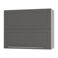 KÜCHENHÄNGESCHRANK Kvantum W8B/90 Graphit Matt / Grau Matt 90 / 32,5 / 72cm - Graphitfarben/Grau, Holz/Holzwerkstoff (90/72/36cm) - Feldmann-Wohnen